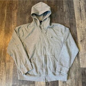 Ralph Lauren gray zip up hoodie